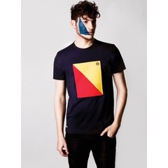 Lacoste Men’s Regular Fit Nautical Flag Graphic T-Shirt – Navy – Size 3 / S