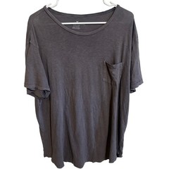 American Eagle T-Shirt Mens XL Gray Pocket Tee Cotton Slub Short Sleeve Casual
