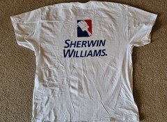 Sherwin Williams Gildan T-Shirt Adult XL White SS Painter Graphic DBL Sided NEW