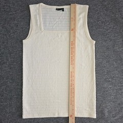 Asos Designs Textured Square Neck Tank Top in Ecru Cream Size Medium -Brand New!