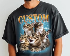 Custom Pet Portrait Personalized Comfort Tee Dog Cat Memorial Gift Shirt