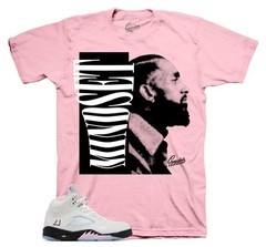 WHITE Shirt To Match Retro 5 Soft Pink AJ5 – Mindset Sneaker Tees