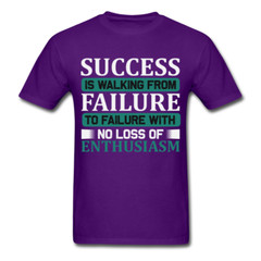 Success is walking from failure Inspirational Quote Tshirt motivational T-Shirt