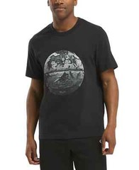 Reebok Men’s Regular Fit Short Sleeve Graphic Hoopwear T-Shirt, Black, XL