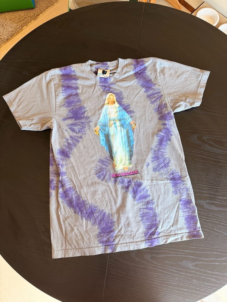 Real Bad Man Watch Seller Virgin Mary Tie Dye T-Shirt