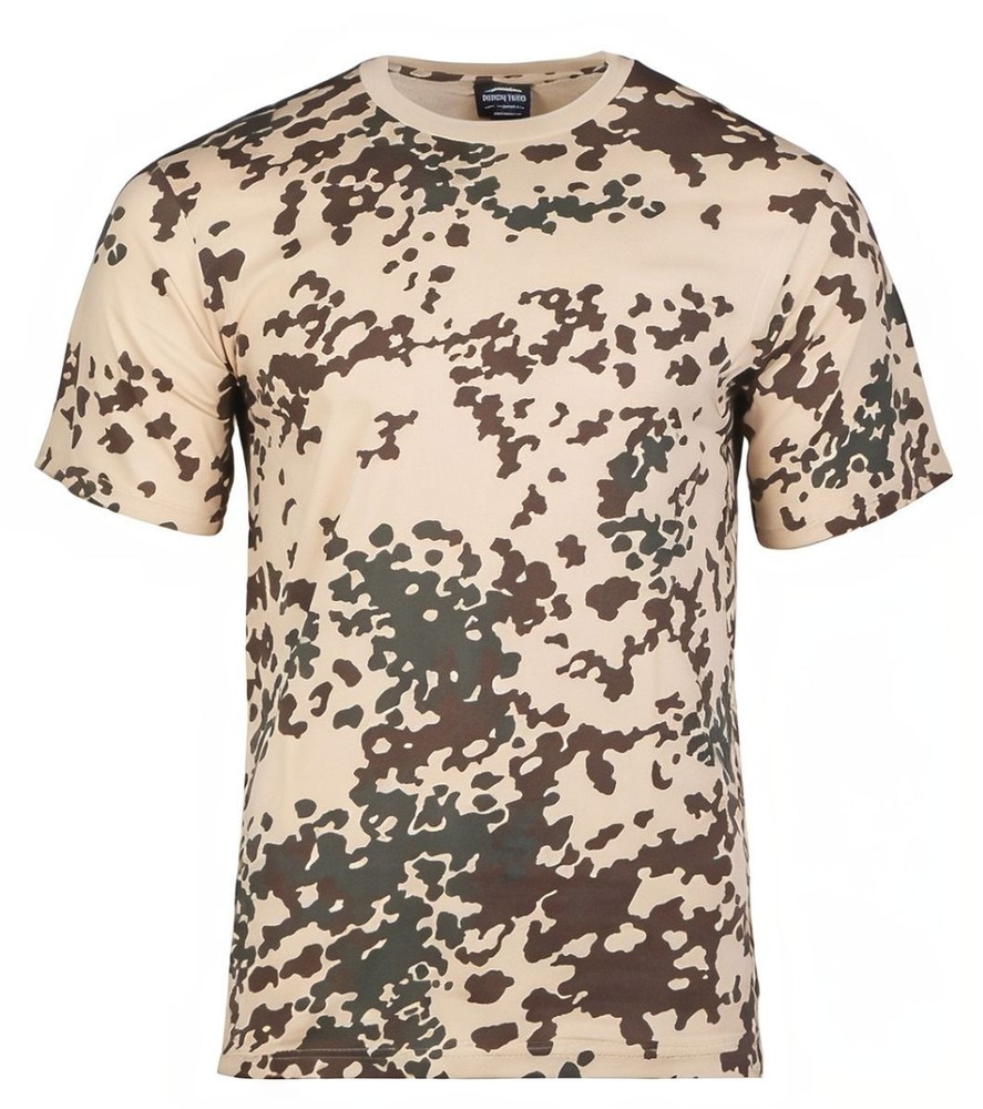 Mil-Tec German Tropentarn Camo T-Shirt 100% Cotton Size S-3XL Free Shipping!