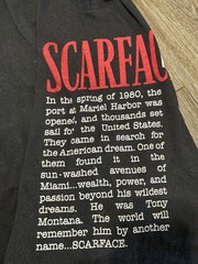 Scarface Vintage Movie T-Shirt Men’s White Thrashed Gazy Tee with Pacino