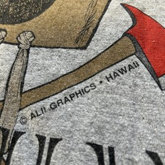 VTG Y2K Alstyle AAA Hawaiian Fire Warriors Tank Top Men’s L Alii Graphics Gray