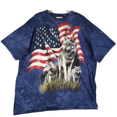 Vintage The Mountain Shirt Men’s Size XL Navy Blue Tie Dye Tee Cottton
