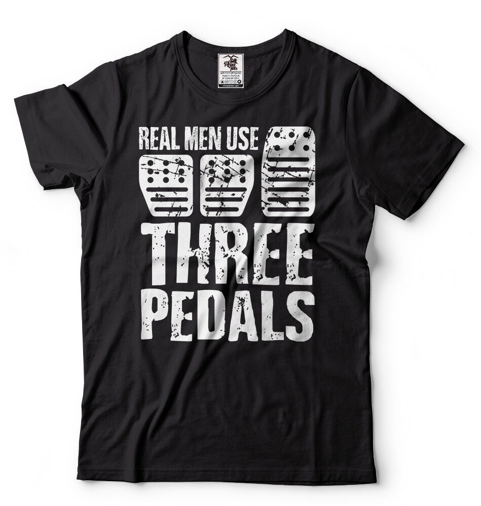 Manual Transmission Car T-shirt Three Pedals Sports Car Birthday Gift Mens Tee