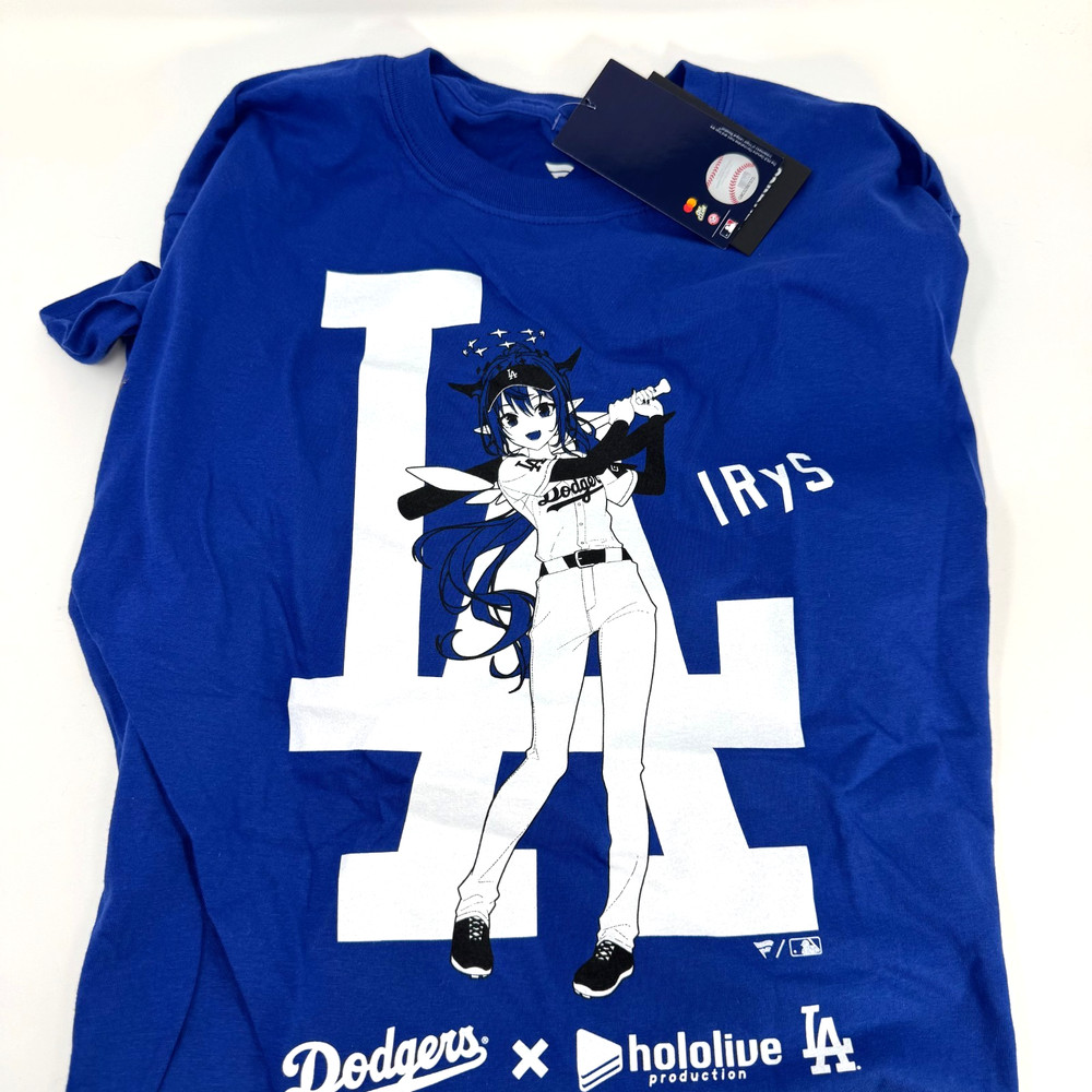 2025 Official Dodgers x Hololive T-shirt IRyS Size L Large Brand New with Tags