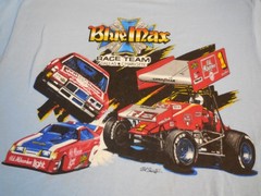 DK3 Vintage 70s Drag Racing BLUE MAX Racing Team Dallas TX event shirt XL IHRA