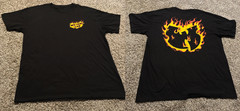 Wu Wear Wu-Tang Clan Flame Logo Black T-Shirt Hip Hop Rap Graphic Tee S-5XL