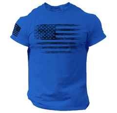 USA Distressed Flag Men T Shirt Patriotic American Tee S – 2XL