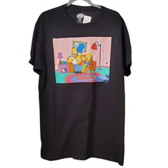 The Simpsons Men’s Graphic Tee Black Large Cotton Very Lightweight Easy care