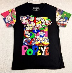 Popeye Graphic Tee Shirt. Size M. Poly/Cotton Blend. Free Ship! 135854.
