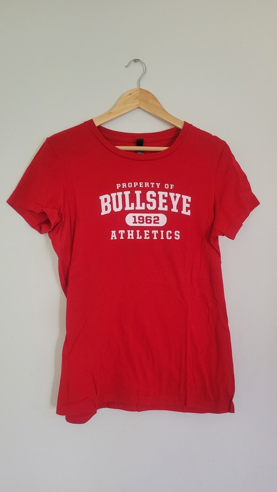 District Made Red Crew Neck Short Sleeve Graphic T Shirt Men’s L Cotton