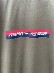 Tommy Hilfiger Box Tape T Shirt Small Khaki Brand New Active Designer Athleisure