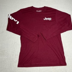 JEDCO Jeep Long Sleeve T Shirt Mens Medium Burgundy Graphic Tee
