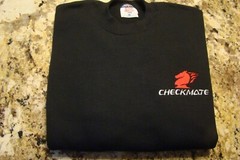 Checkmate Knight Boat Logo Black w/Red + White Size Large T-Shirt Embroidered