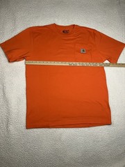 Carhartt K87 Loose Fit Pocket Logo Orange Crew Neck T-Shirt Men’s M