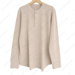 UNIQLO Waffle Henley Neck T-Shirt XS-4XL Men Regular Fit 482766 NWT