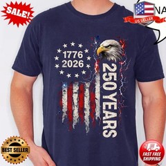 Eagle 250 Years T-Shirt, American Flag Shirt, 4th Of July T-Shirt S-5XL FREESHIP