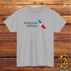American Airlines Logo T-Shirt Black/Grey/White/Navy/Red/Light Blue S-5XL
