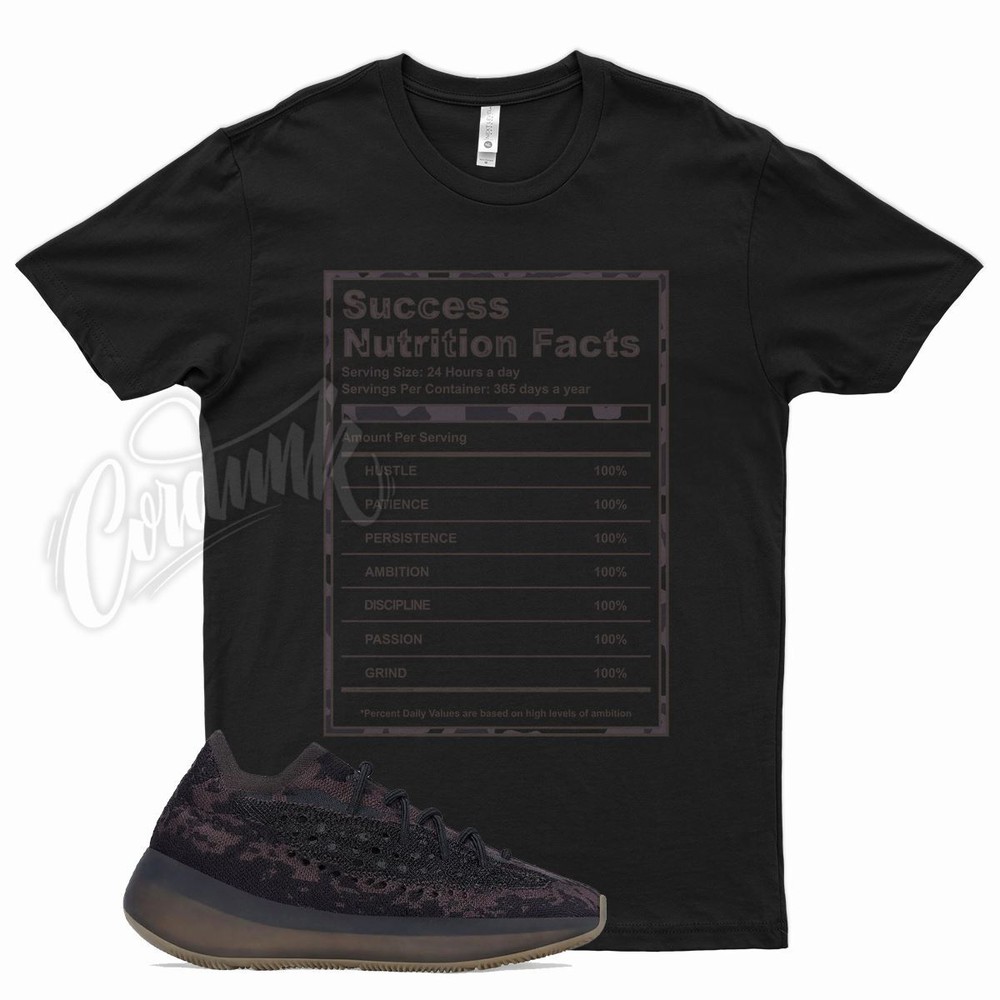 Black SUCCESS T Shirt match YZ Boost ONYX fade mist mauve utility vanta salt