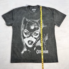 Goat Crew DC Comics Catwoman Graphic T-Shirt Men’s Small Grey Mineral Wash Look