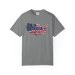 USA Map Flag graphic T-Shirt | Patriotic America Tee Comfort Colors