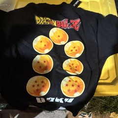 (2)Dragon Ball Z Goku Men’s medium Black Graphic Print Crew Neck Short