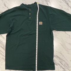 Carhartt K128 Regular Fit Long Sleeve Pocket Henley T-Shirt Green Men’s S