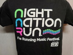 Night Nation Run The Running Music Festival Adult Small Black TShirt