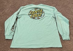 Santa Cruz Skateboards Classic Dot Long Sleeve Tee Skate T-Shirt Men’s Large