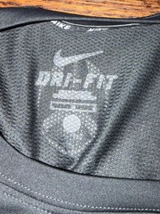 Nike Football Dri-Fit Shirt Mens Large Gray Vertical Graphic Tee