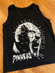Hellraiser Pinhead Tank Top Black Shirt Size Med/Large Horror Movie READ BELOW
