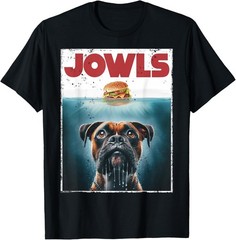 Funny Drooling Boxer_ Jowls_ Fawn_ Dog Mom_ Dog Dad_ Burger Gift Unisex T-Shirt