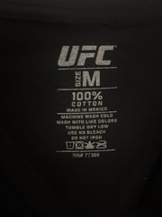 UFC LOGO GRAPHIC T-SHIRT MEN’S BLACK SIZE M 100% COTTON NWT