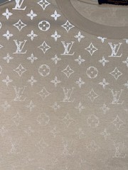 Louis Vuitton LV Monogram Gradient Cotton Crewneck T-Shirt Beige Size L