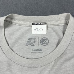 AP Logo Shirt Mens Large Gray Poly Cotton Blend Graphic Evolution Tee Casual