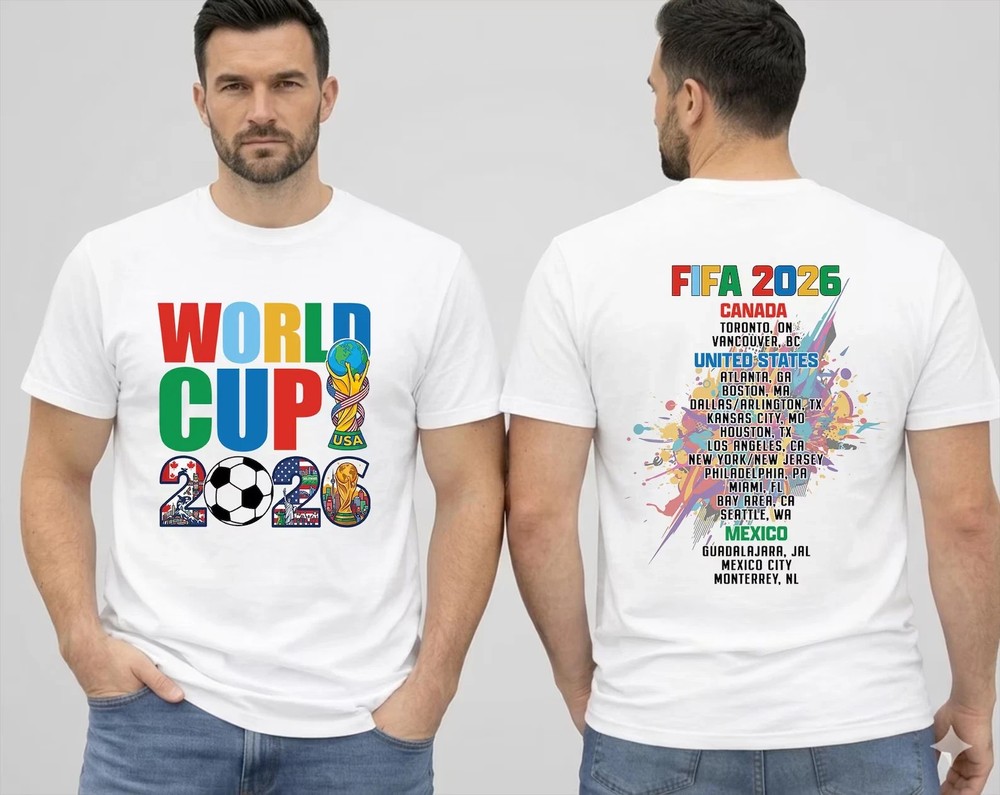 FIFA World Cup 2026 T-Shirt, 2026 Host Cities Shirt,USA Canada Mexico Soccer Fan