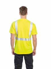 Portwest S190 Hi-Vis Reflective Safety Crew Neck T-Shirt with Chest Pocket ANSI