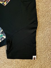 A Bathing Ape BAPE Black Camo Ape Head Logo Crew Neck Short Sleeve Tee L