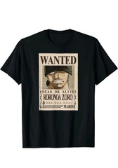 One Piece Anime Roronoa Zoro Wanted Poster T-Shirt