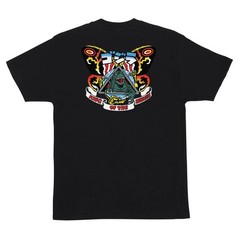 Santa Cruz X Godzilla Natas Kaupas MOTHRA Skateboard T Shirt BLACK