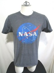 N.A.S.A. Logo Heather Gray T Shirt Men Size M