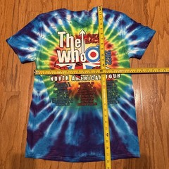 The Who “Hit’s Back” North American Tour 2022 Tie Dye Concert T-Shirt Medium M