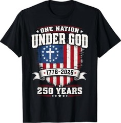 250th Anniversary USA 250 American 4th of July Patriotic God T-Shirt