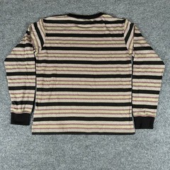 Santa Cruz T-Shirt Mens Size S Black Multi Striped Checkered Long Sleeve Cotton